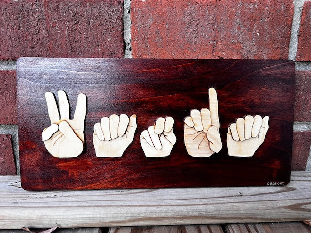 3D Big ASL Only Name Board