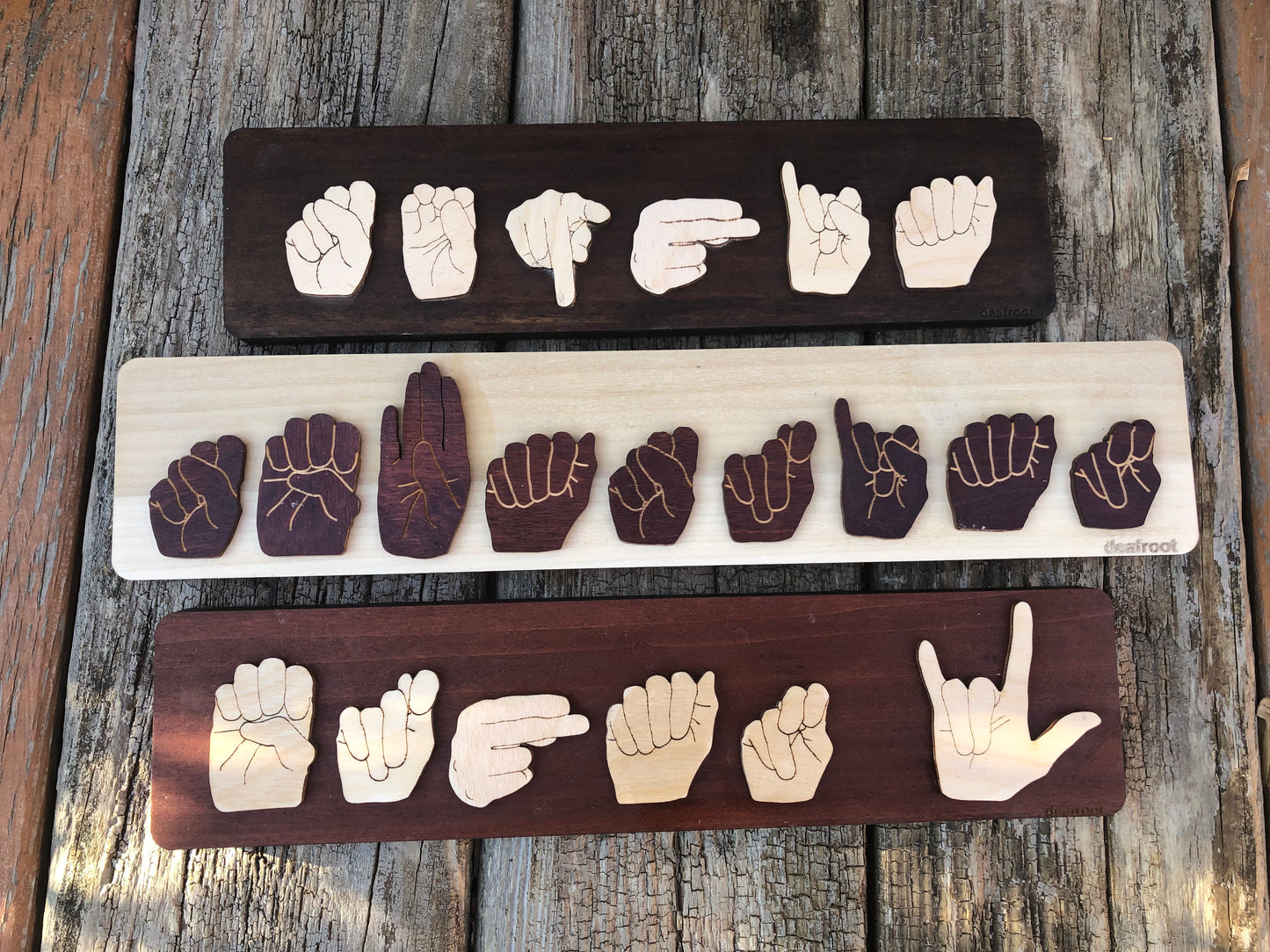 Flat ASL Name Board