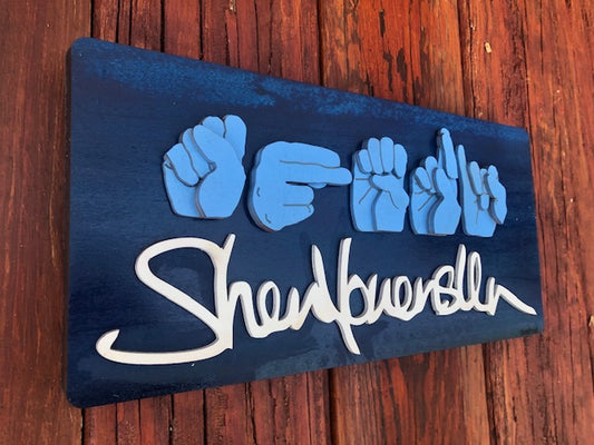 3D Big ASL Name and Handwriting Board