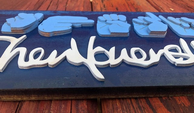 3D Big ASL Name and Handwriting Board