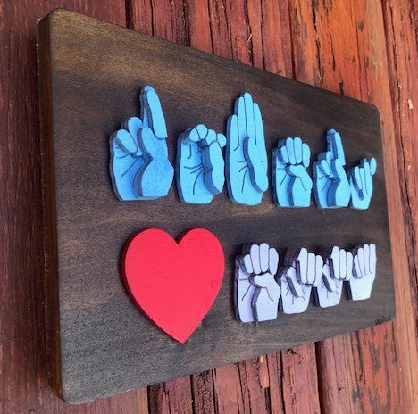 Two Rows of 3D ASL Names Board