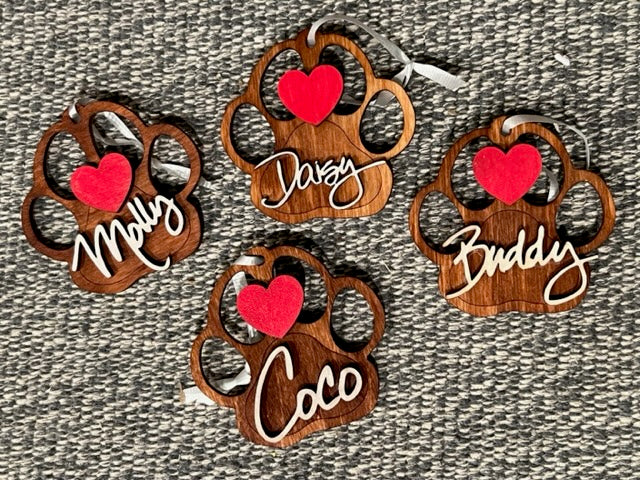 Personalized Paw Ornaments with Your Handwriting!