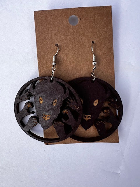 Bison Earrings