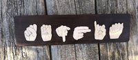 Flat ASL Name Board